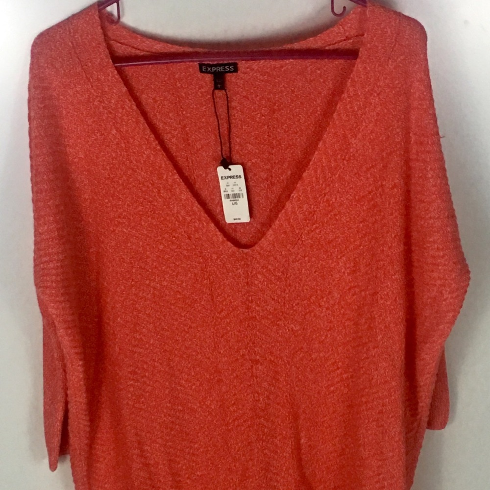 Express Blouse Large Pink Half Sleeve Womens Top
